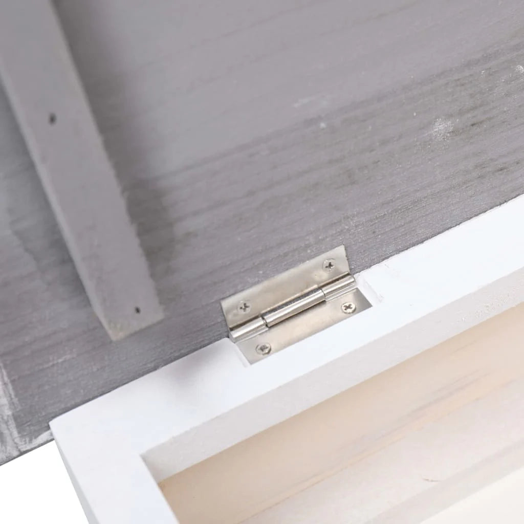 Scarpiera mobile contenitore per scarpe mobile per ingresso/corridoio/soggiorno 50 x 28 x 58 cm legno di Paulownia grigio 02_0021771