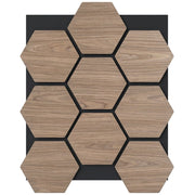 Set di 4 pannelli acustici 81 x 66 cm con efficace assorbimento acustico finitura decorativa in legno naturale 20_0017728