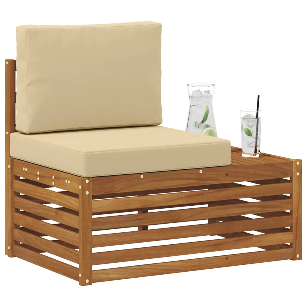 Divano da Giardino-Divano Esterno Finale con cuscino Naturale 91 x 63 x 73 cm 770643