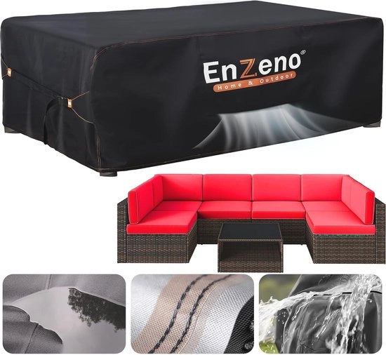 Cappotto acquapligabile per mobili da giardino con aperture di ventilazione - 300x300x90 cm