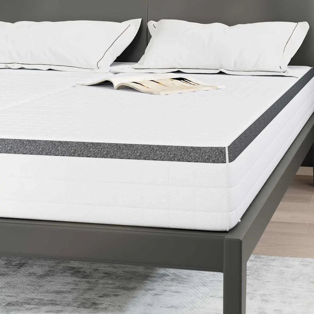 Materasso 2 pz-Set di 2 Materasso Bianco e Grigio 70 x 190 cm Molla Bonell