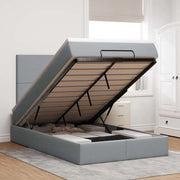 Struttura Letto Pouf con Materasso 120x200 cm in Tessuto 3313913