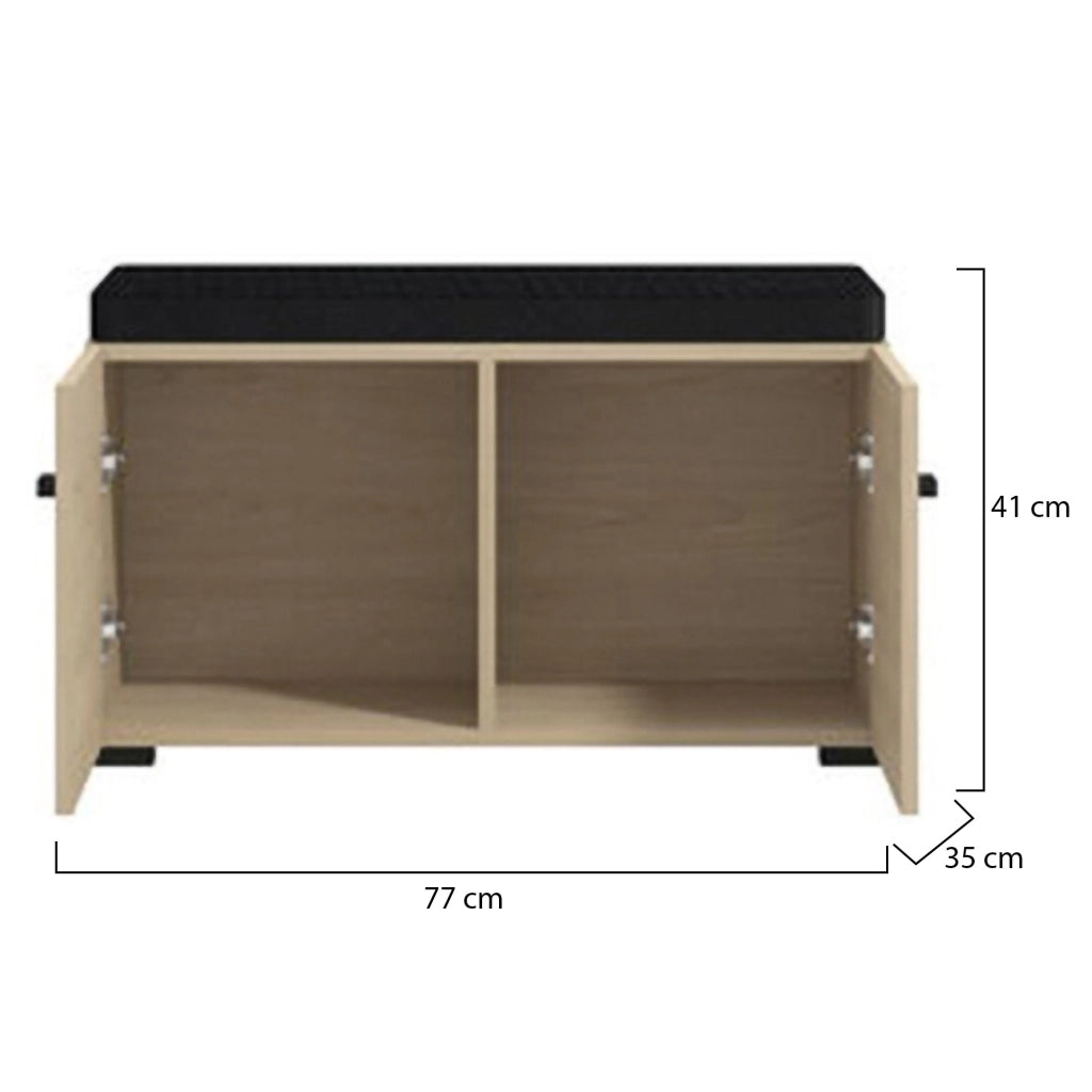 Druento, Mobile da Ingresso un Ripiano, 77x35x40.5h cm Marrone Rovere