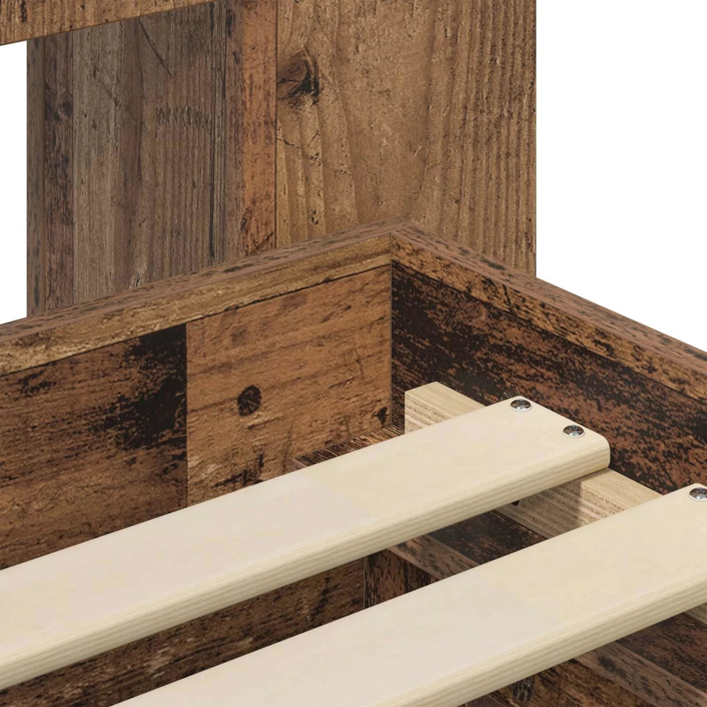 Telaio del letto con storage Legno antico 100 x 200 cm 3433450