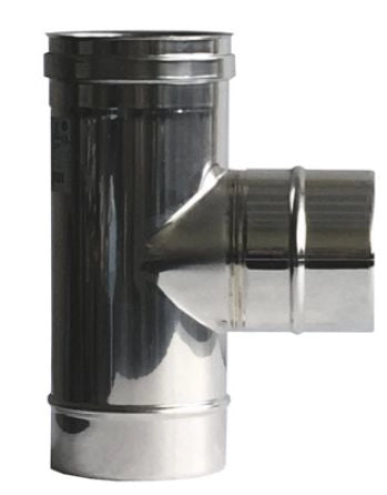 Canna Fumaria - Raccordo Braga a T 90° Monoparete ACCIAIO INOX AISI 316 -Vari Diametri- ø180
