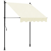 Tenda da Sole | Tenda parasole Retrattile Crema 150x150 cm in Tessuto e Acciaio