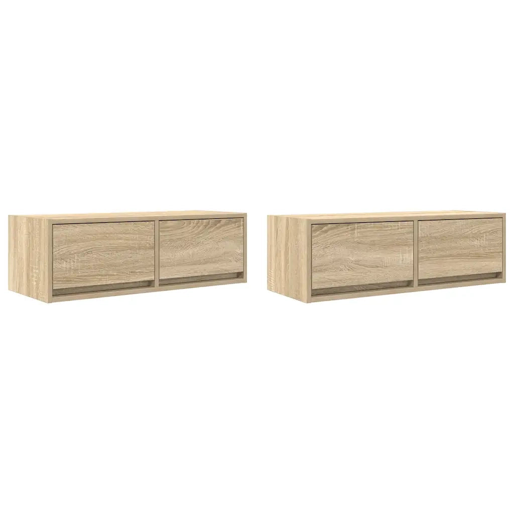 Mobili TV 2 pz Rovere Sonoma 80x31x25,5 cm in Legno Multistrato