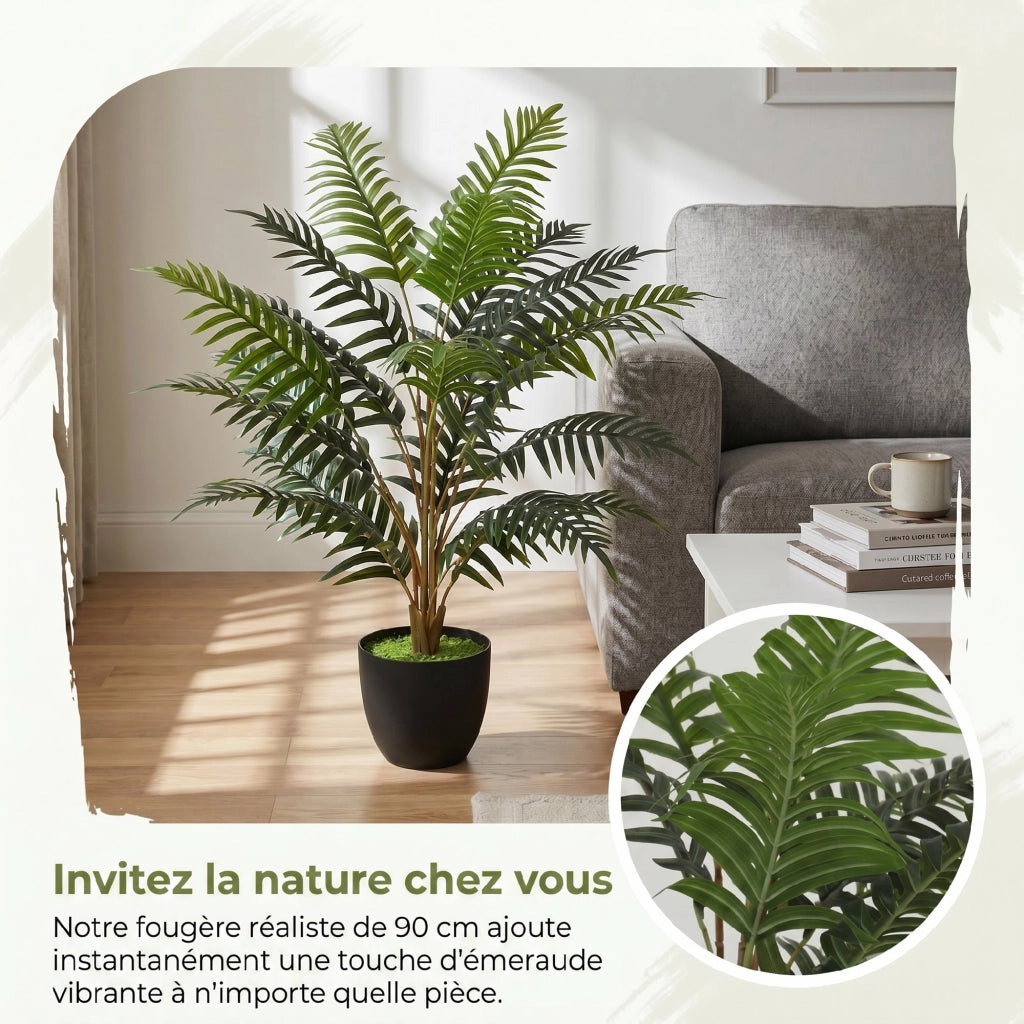 Albero artificiale felce in vaso ¨C zephmum ¨C 90 cm verde