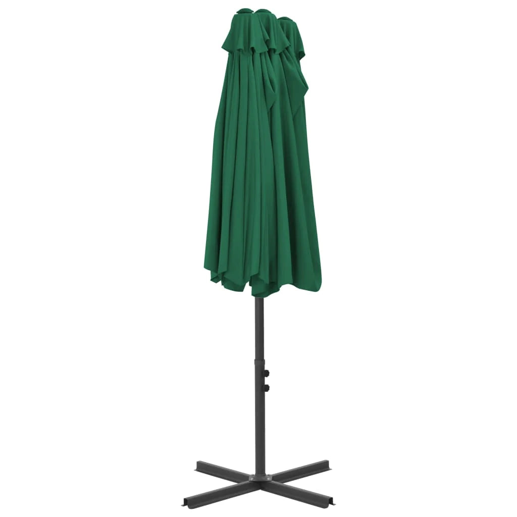 Ombrellone da esterno e palo in alluminio 460 x 270 cm verde 02_0008293