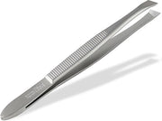 pincettino in acciaio inossidabile, made in Germany, pincettino per capelli, pincettino per sopracciglia per cura del viso, pincettino per beauty per depilazione, per signore e signori (scheggiato)