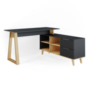 Vicco Scrivania Antracite 138 x 60 cm con cassetti, XXL
