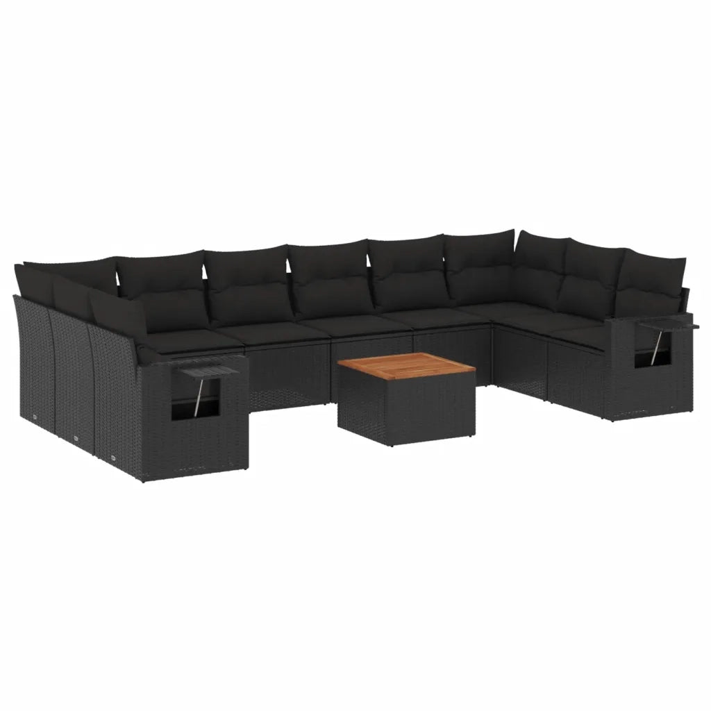 Set Divani da Giardino 11 pz con Cuscini in Polyrattan Nerocod mxl 113173