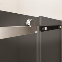 Porta Parete Doccia 140 cm 1 Anta Scorrevole in Cristallo Fumè 8mm H195 Bonussi Livia