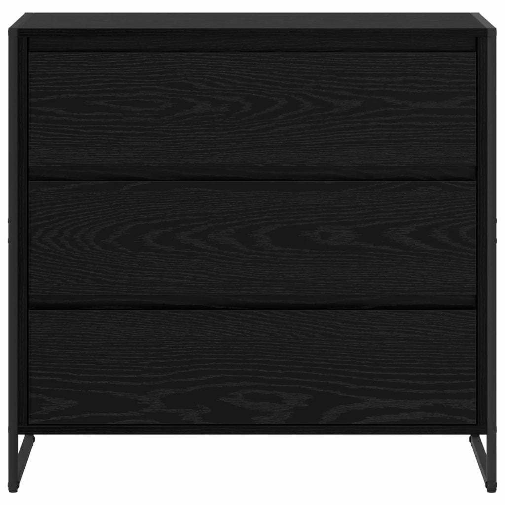 Credenza | Madia | Buffet da pranzo | Armadio da pranzo Rovere Nero 79 x 36 x 75.5 cm Legno multistrato