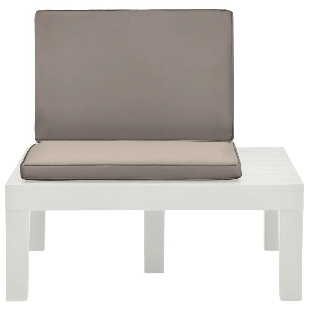 Sedie a Sdraio da Giardino e Cuscini 2 pz in Plastica Bianche cod mxl 23297