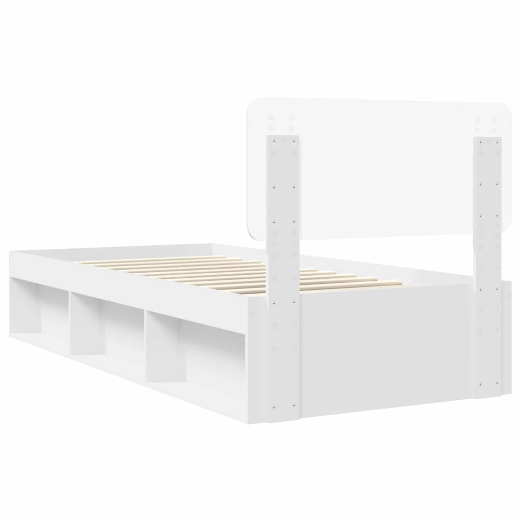 Struttura del letto Bianco 75 x 190 cm Pino massello