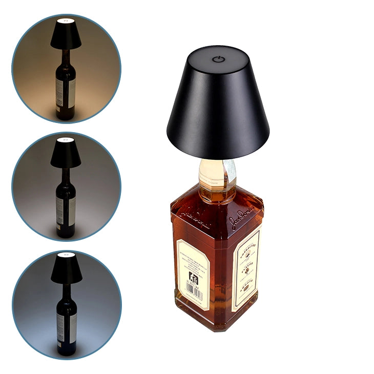 INNOVATIVA LAMPADA LED DA TAVOLO PORTATILE CON TAPPO PER BOTTIGLIA - CONTROLLO TOUCH E TEMPERATURA COLORE REGOLABILE