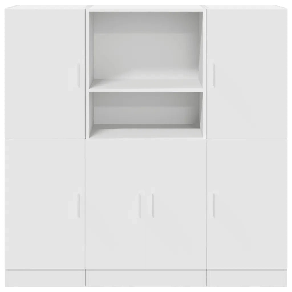 vidaXL Set di Mobili da Cucina 3 pz Bianco in Truciolato
