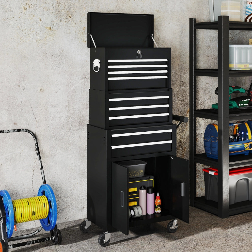 Cassettiera con 9 Cassetti ¨C Zephmum ¨C Acciaio Nero 60x40x