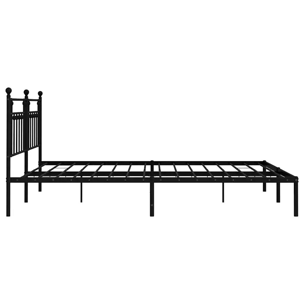 Giroletto con Testiera in Metallo Nero 193x203 cm 353543