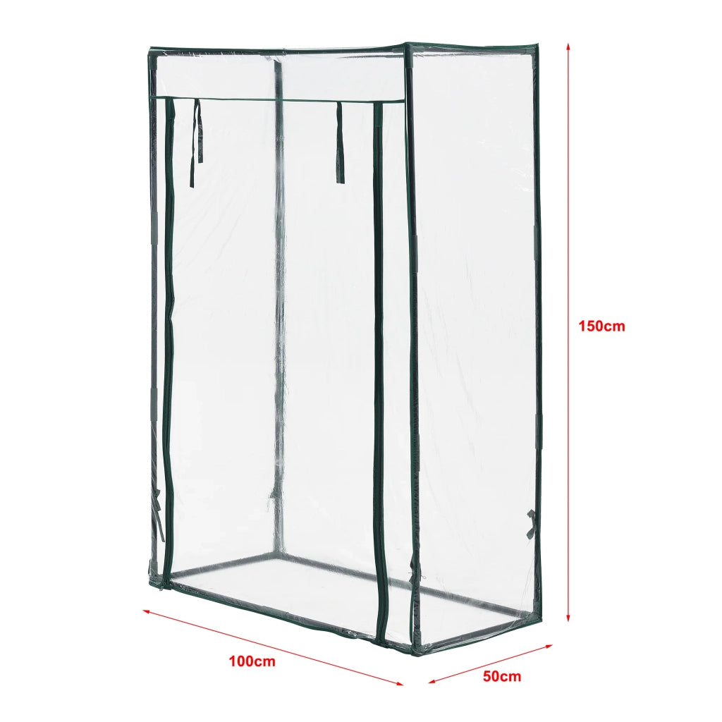 Serra per pomodori Terzigno in acciaio e PVC con porta con cerniera 100 x 50 x 150 cm 03_0008260