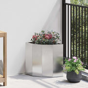 Vaso d'angolo Argento 30 x 30 x 35 cm Acciaio inossidabile 883658