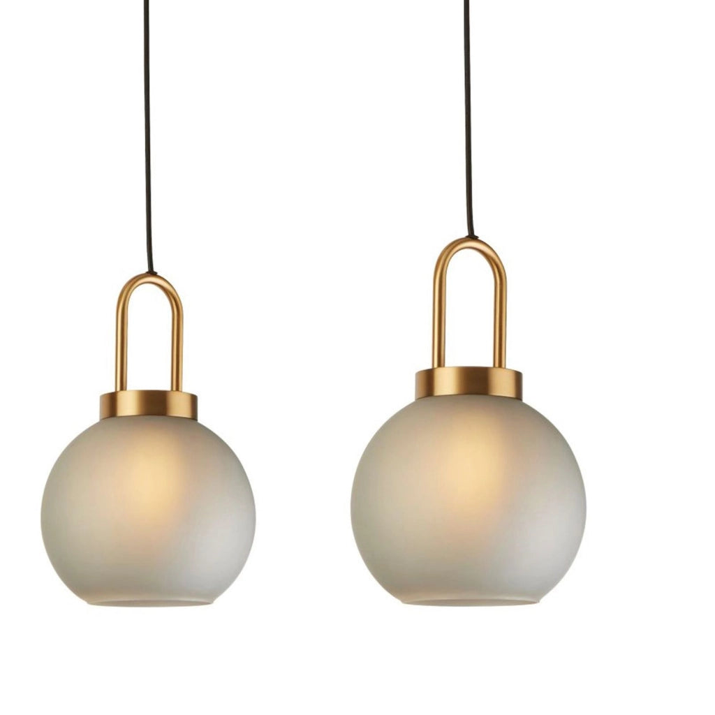 Ciondolo a barra Snowdrop 3Lt - Metallo ottone e vetro acido