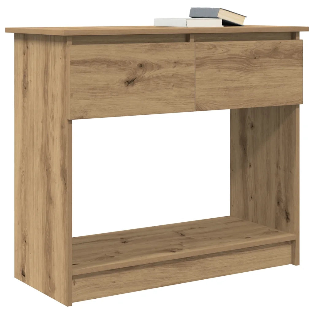 Tavolo Consolle Cassetti Rovere Artigianale 85,5x38,5x74,5 cm 861399
