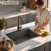 Handmade Built-in Sink, Black Stainless Steel