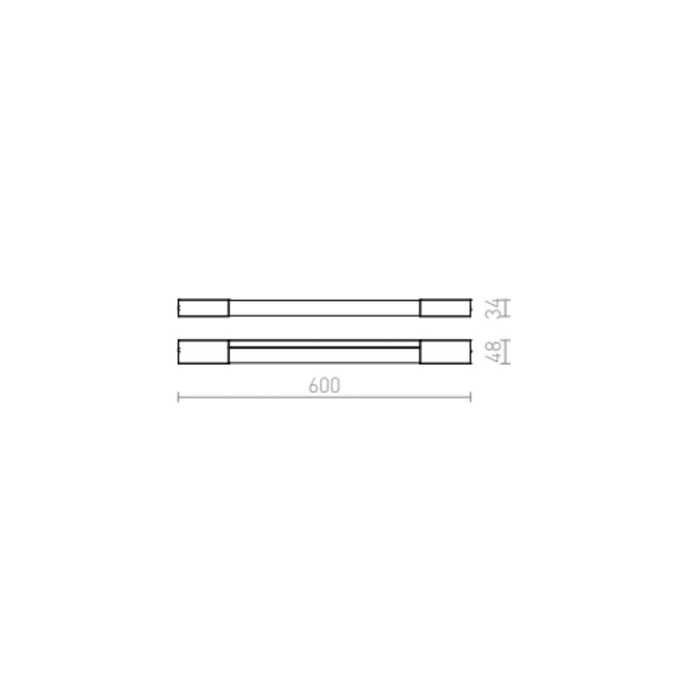 Lampada applique AMENITY 60 da parete cromo 230V LED 8W IP44 3000K