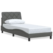 Letto singolo | Letto per adulti | Giroletto senza Materasso Grigio Scuro 90x200 cm Tessuto