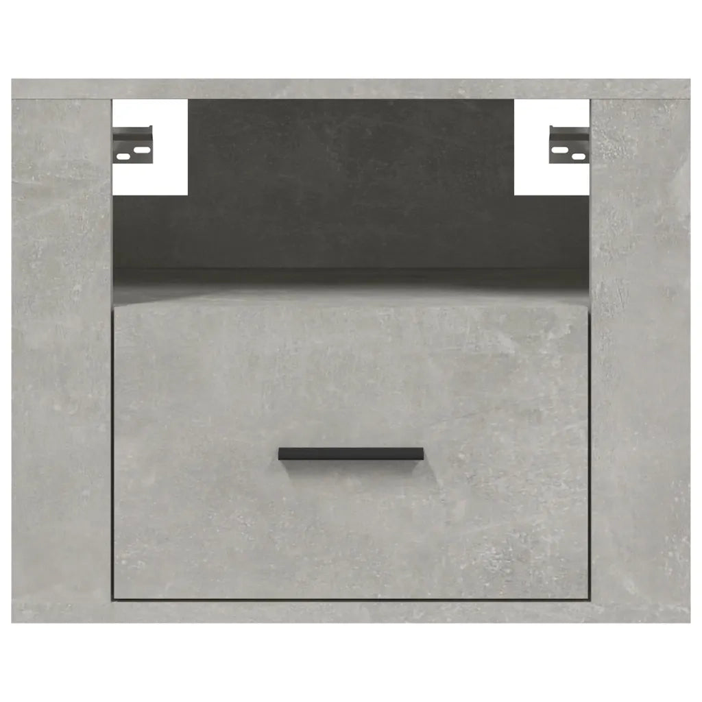 Comodini a Muro 2 pz Grigio Cemento 50x36x40 cm 816889