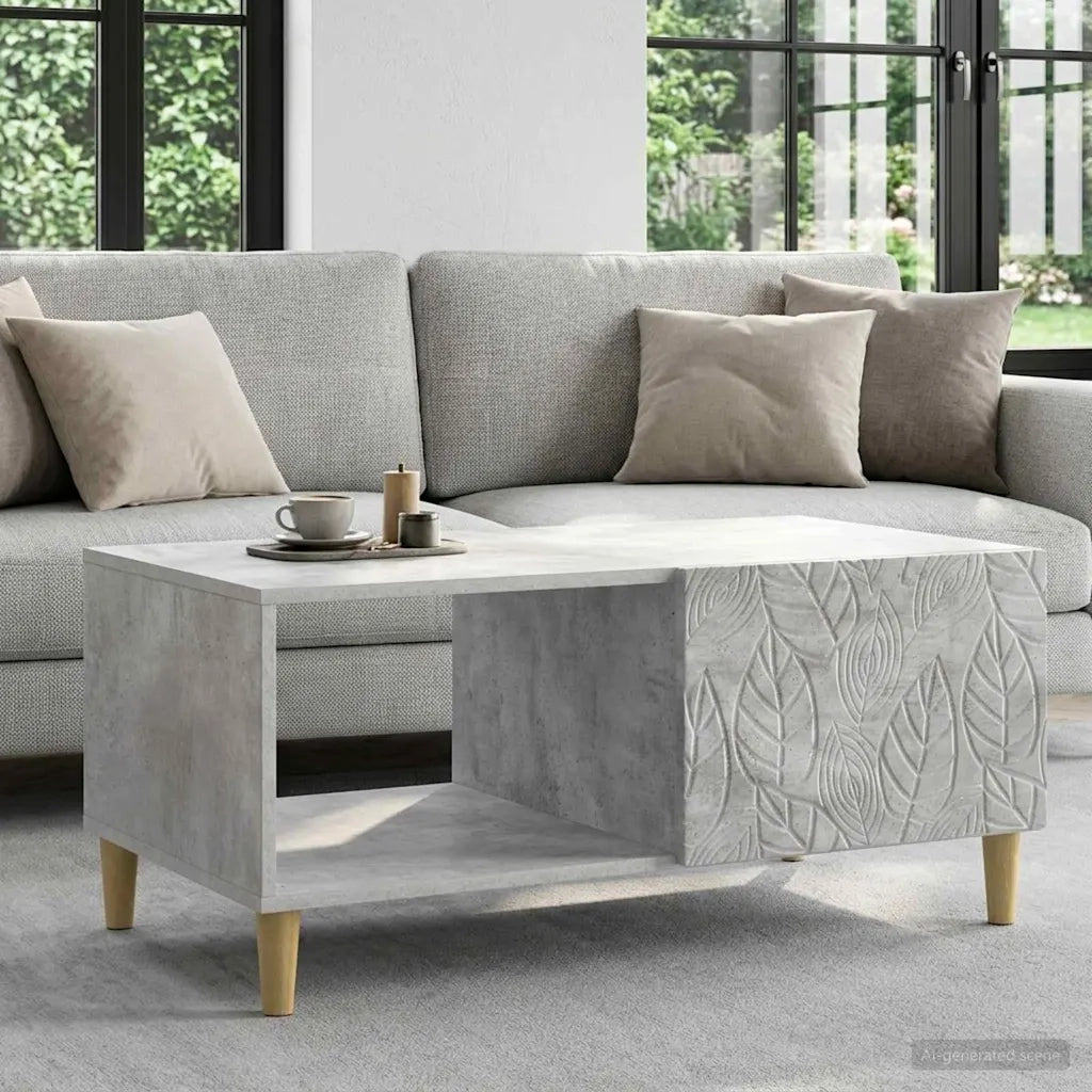 Tavolino da salotto Grigio Cemento 90 x 50 x 40 cm 895188
