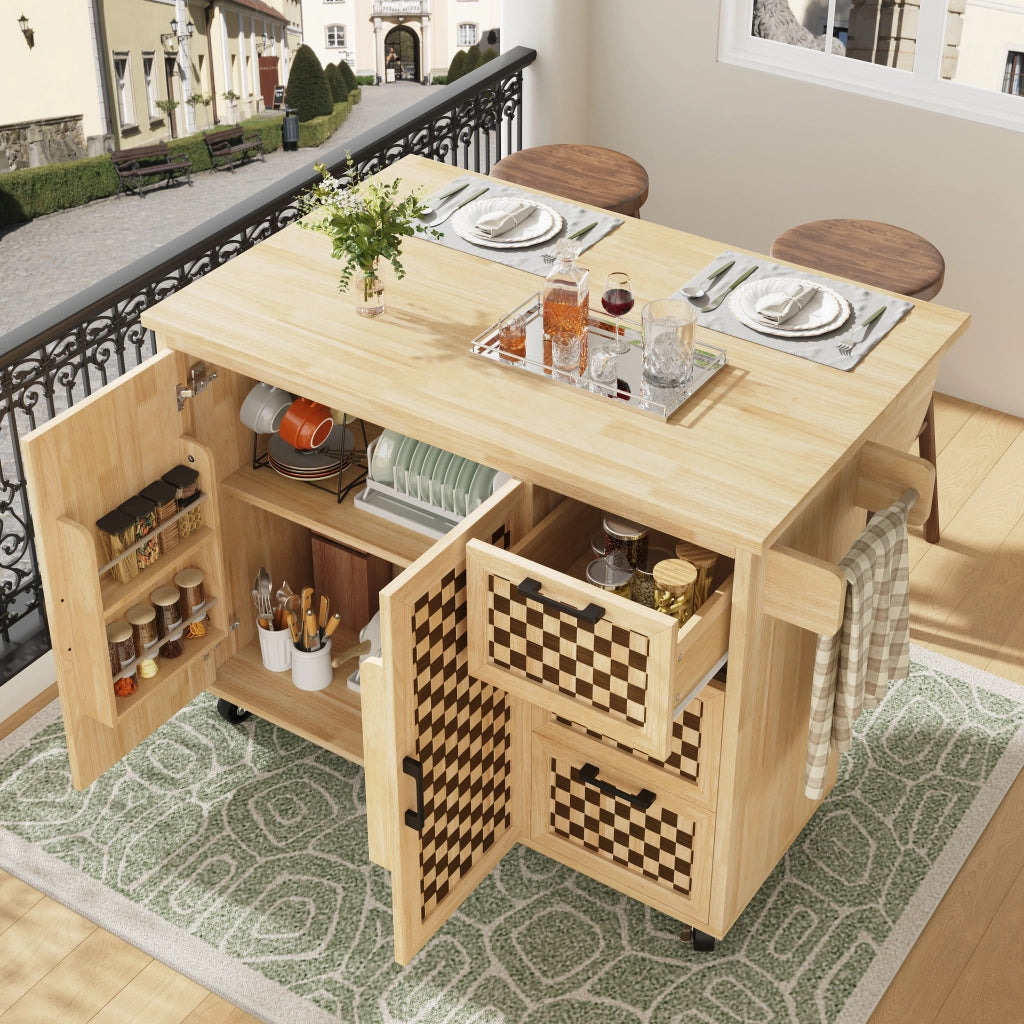 Buffet con Ruote e Cassetti ¨C MINIMAL ¨C Legno, 120x45x92 cm