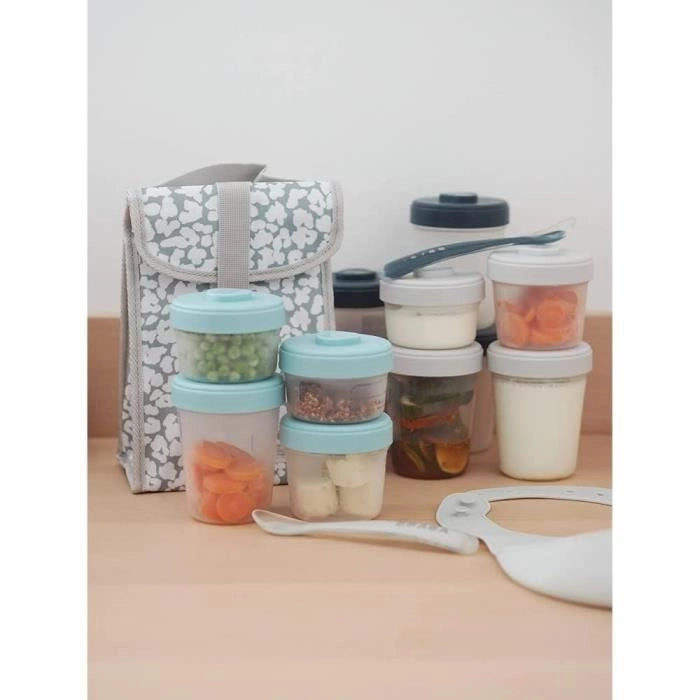 BEABA Pack 1  pasto Eucalipto (2x90ml + 4x150ml + 6x250ml + 2 misurini 1a età)