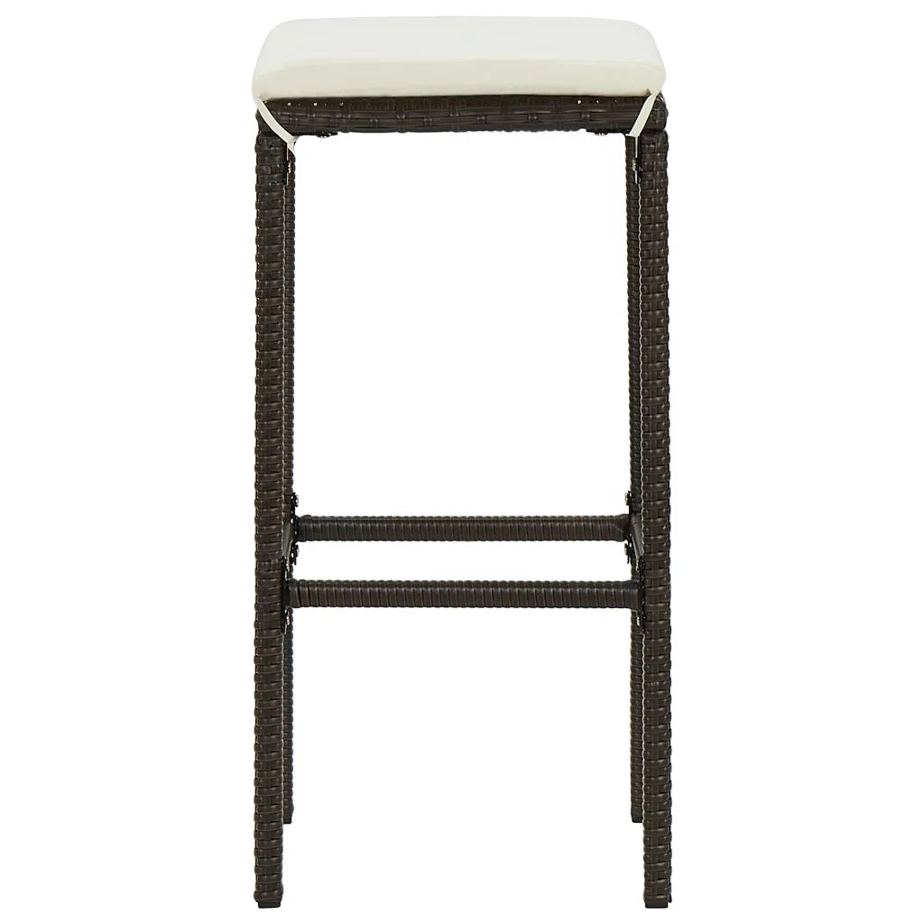 Set Bar da Giardino 3 pz con Cuscini Marrone cod mxl 40304
