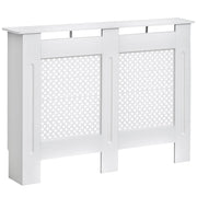 Copritermosifone in Legno a Griglia Bianco 111.5x82x19 cm