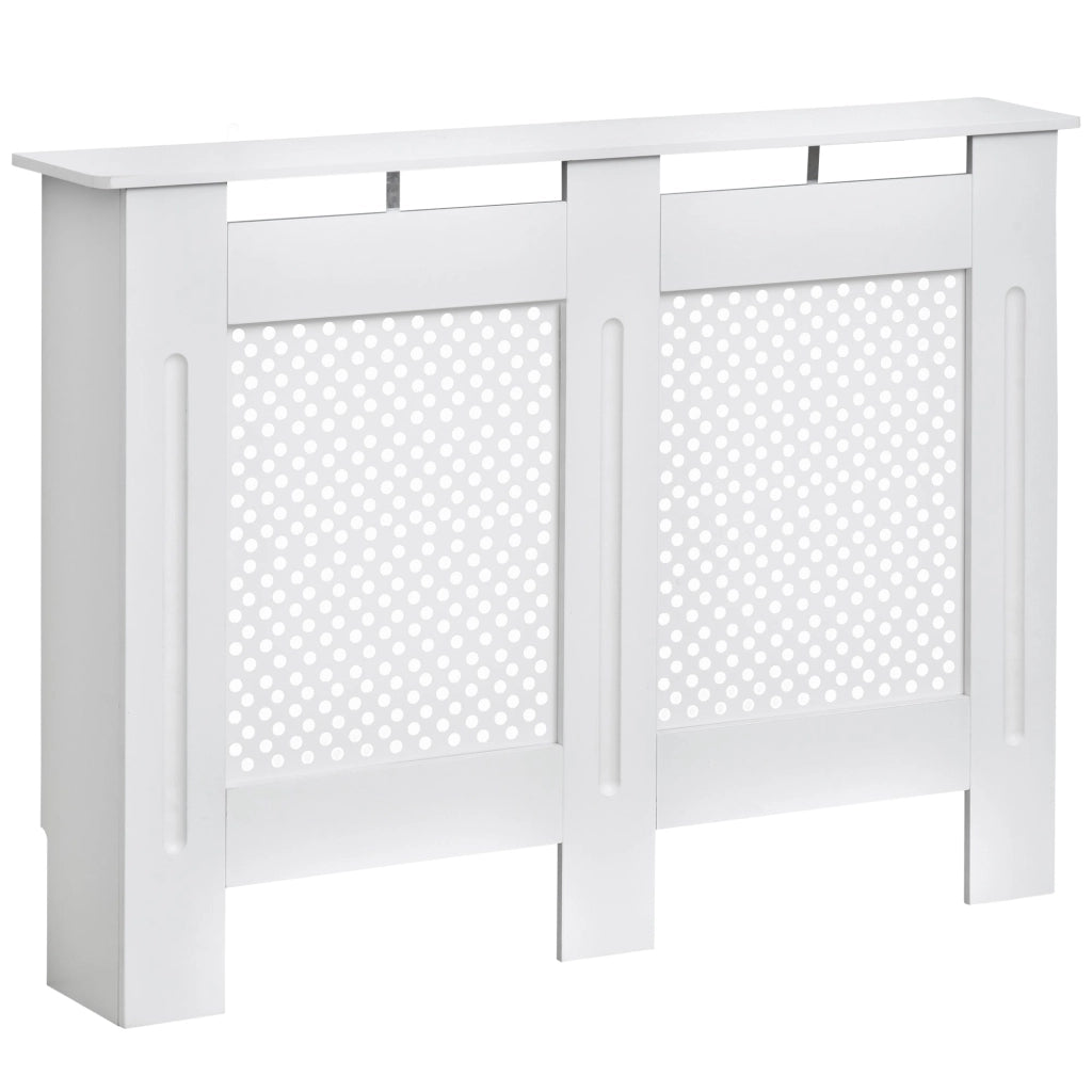 Copritermosifone in Legno a Griglia Bianco 111.5x82x19 cm