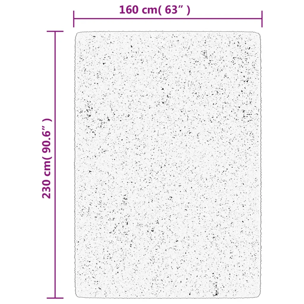 Tappeto Shaggy PAMPLONA a Pelo Lungo Moderno Crema 160x230 cm 375237