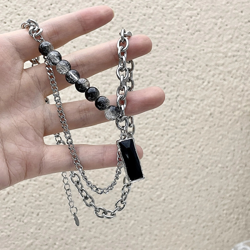 Collana in acciaio al titanio, ciondolo di tendenza per coppie uomo e donna
