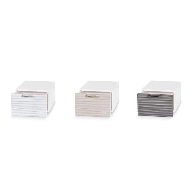 CONTENITORE MODULARE QBOX WAVE MINI BIANCO-SABBIA-GRIGIO PREZZO CAD UNO INDICARE
