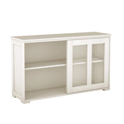 Armadietto da cucina in MDF Mobile laterale multiuso con ante scorrevoli 106,5x33x62,5cm Beige-Credenze buffet