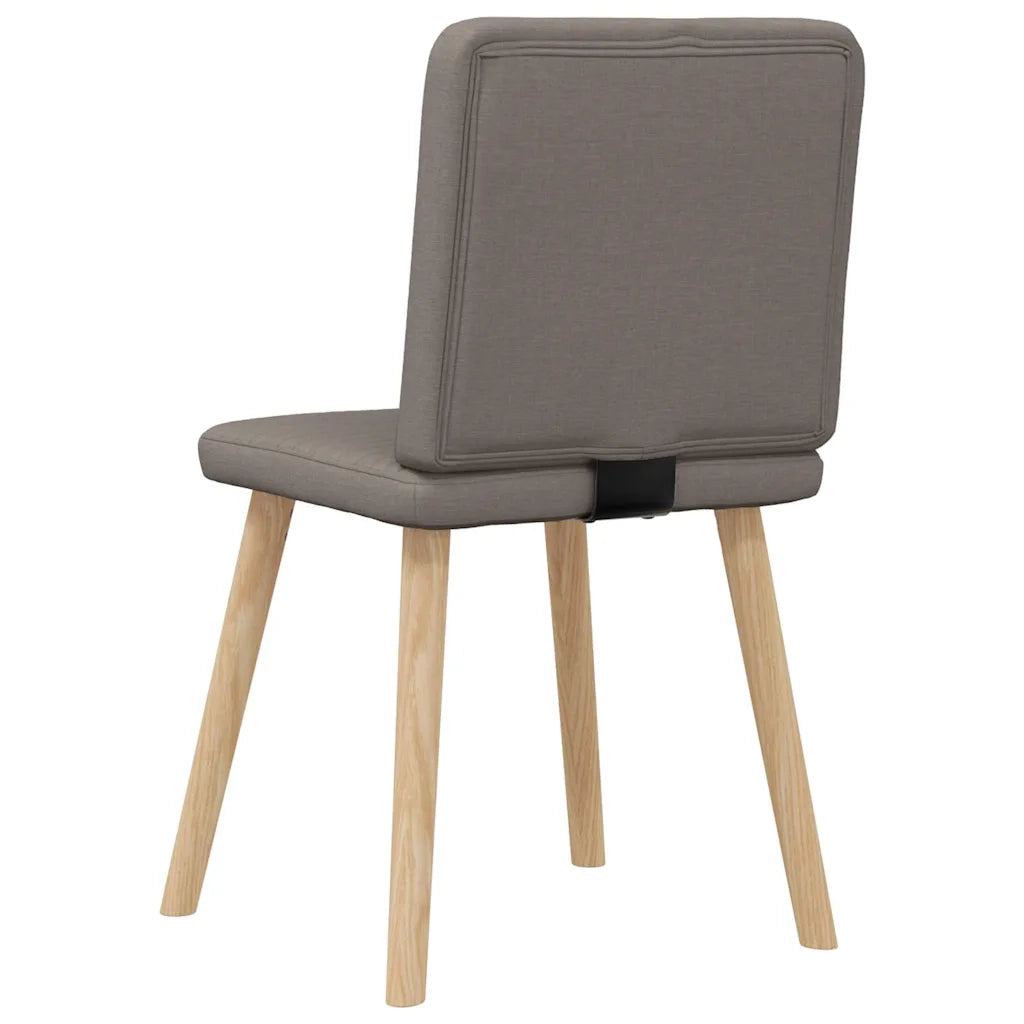Sedie da Pranzo 4 pz Tortora in Tessuto 3315250