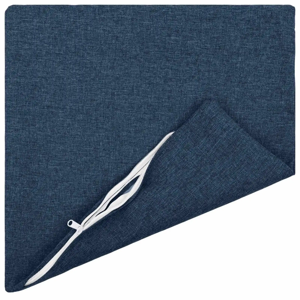 Cuscino con cuscino HEERLEN 2 pz Blu Tessuto 923483