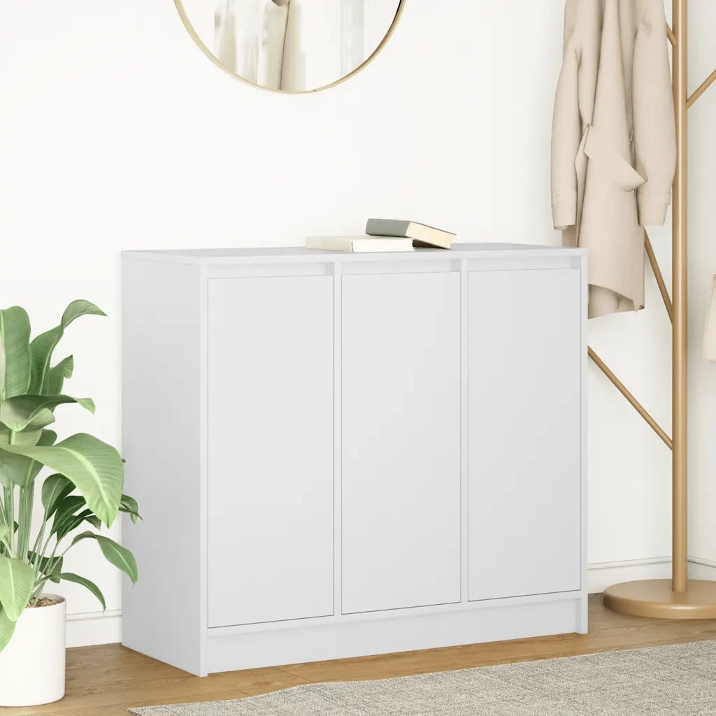 Credenza-Buffet-Armadio da cucina Bianca 85x34x76 cm in Legno Multistrato