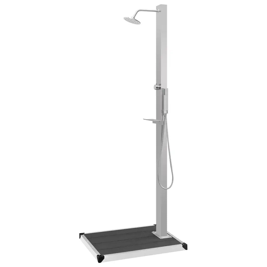Doccia da Esterno con Piatto in WPC Acciaio Inossidabile CFW5593677
