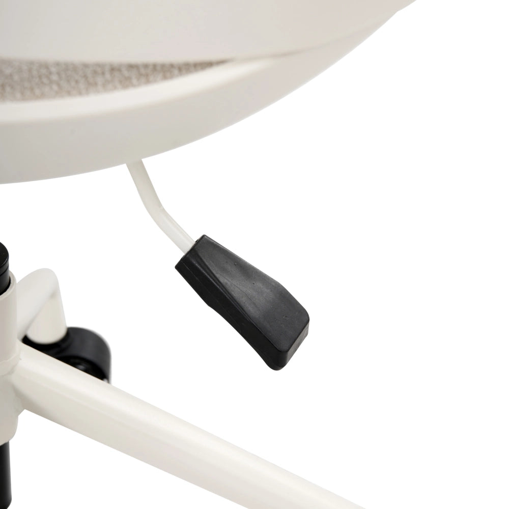 Sedia da ufficio con seduta in tessuto bianco sporco girevole, per scrivania regolabile in altezza