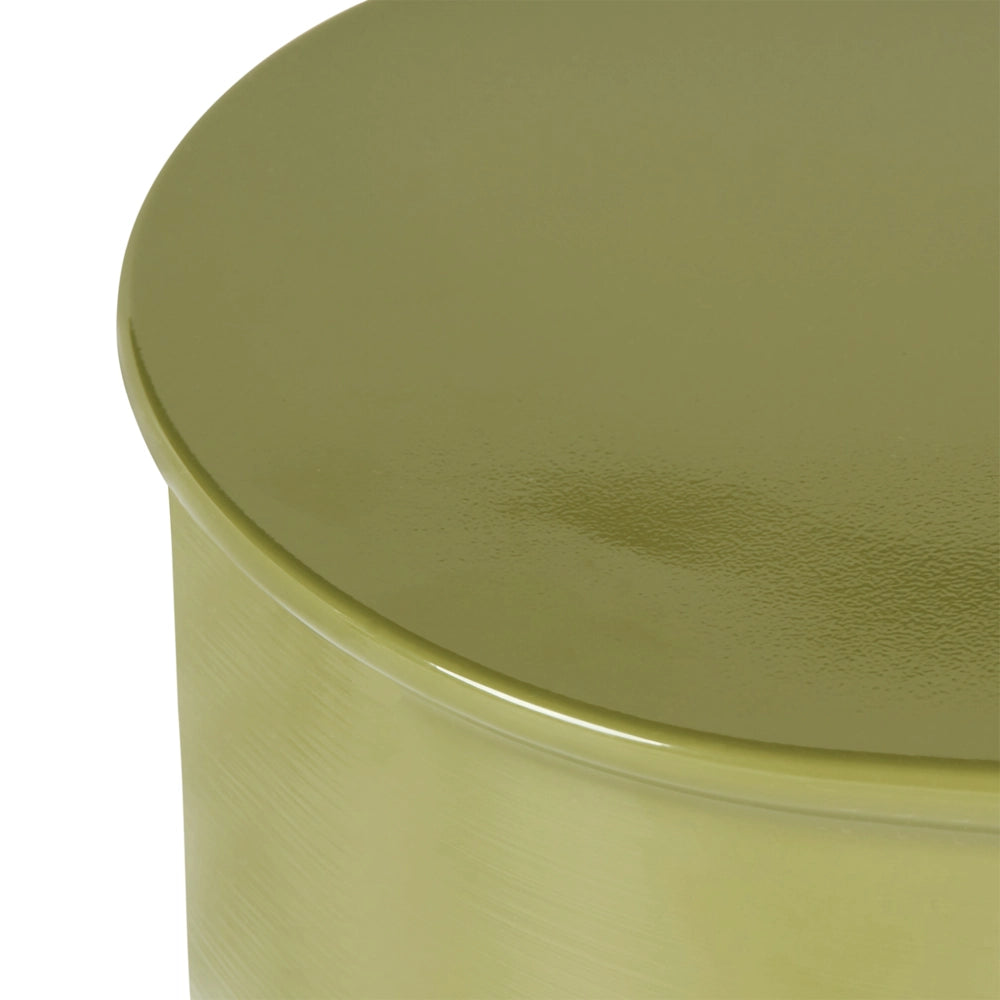 Tavolino Accent in ferro verniciato verde oliva per soggiorno e camera da letto