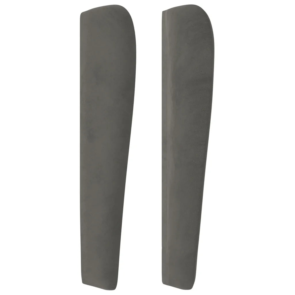 Testiera ad Orecchio Grigio Scuro 93x23x118/128 cm in Velluto 3118231