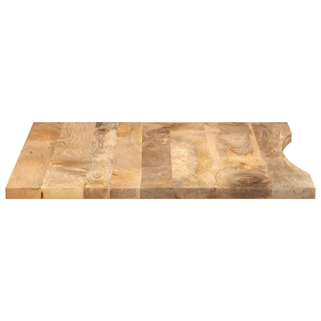 Piano Scrivania con Curva 110x80x2,5cm Massello Grezzo di Mango 370206